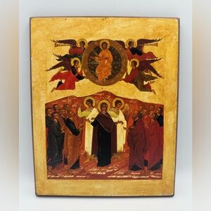 The Ascension of Jesus Christ Analypsis Eastern Orthodox Icon Art 9x7